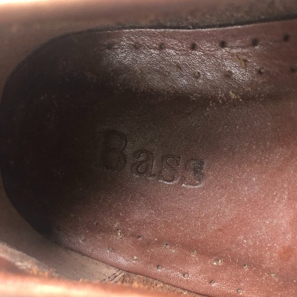 Men\'s Bass Brown Leather Tassel Loafers 10.5M